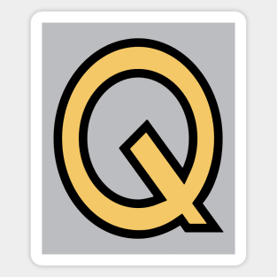 Funky Yellow Letter Q Magnet